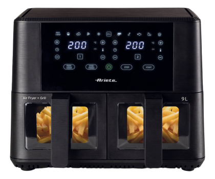 AirFryer i frytkownica beztłuszczowa Ariete Air Fryer Dual Window 463100 2x4,5L